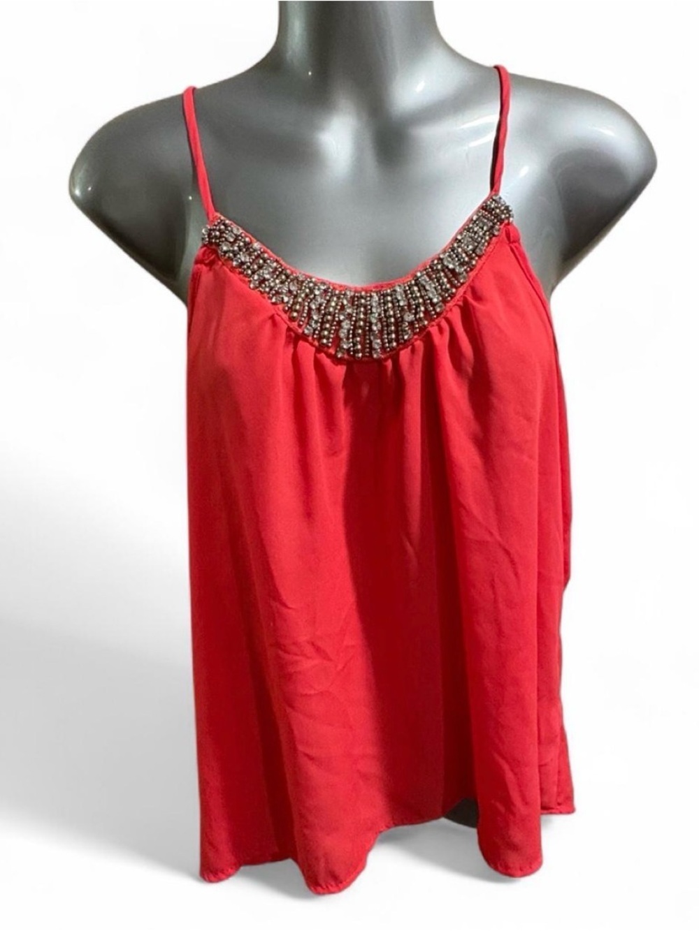 Vintage Y2K Poetry Rhinestone Top Sz L